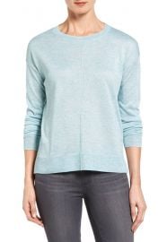 Halogen   Seam Detail High Low Sweater  Regular  amp  Petite    Nordstrom at Nordstrom